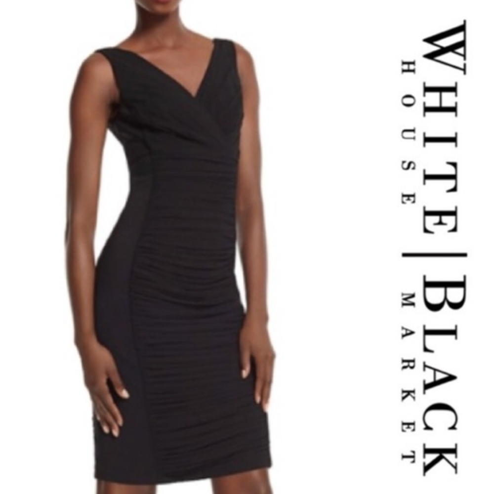 WHBM Slimming Ruched Dress - Size 00